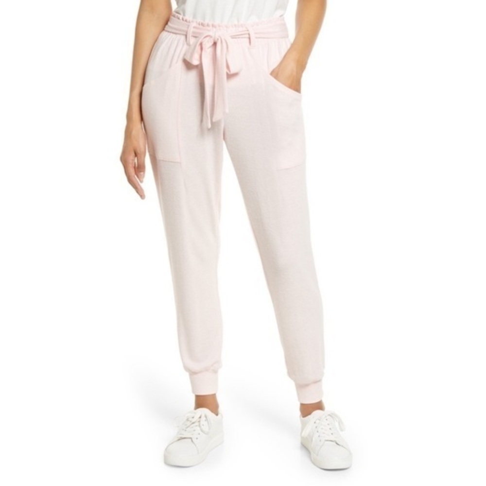 Gibsonlook Pink Cozy Fleece Belted Joggers